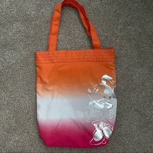 Minnie Mouse Disney Tote Orange Pink White Silver
